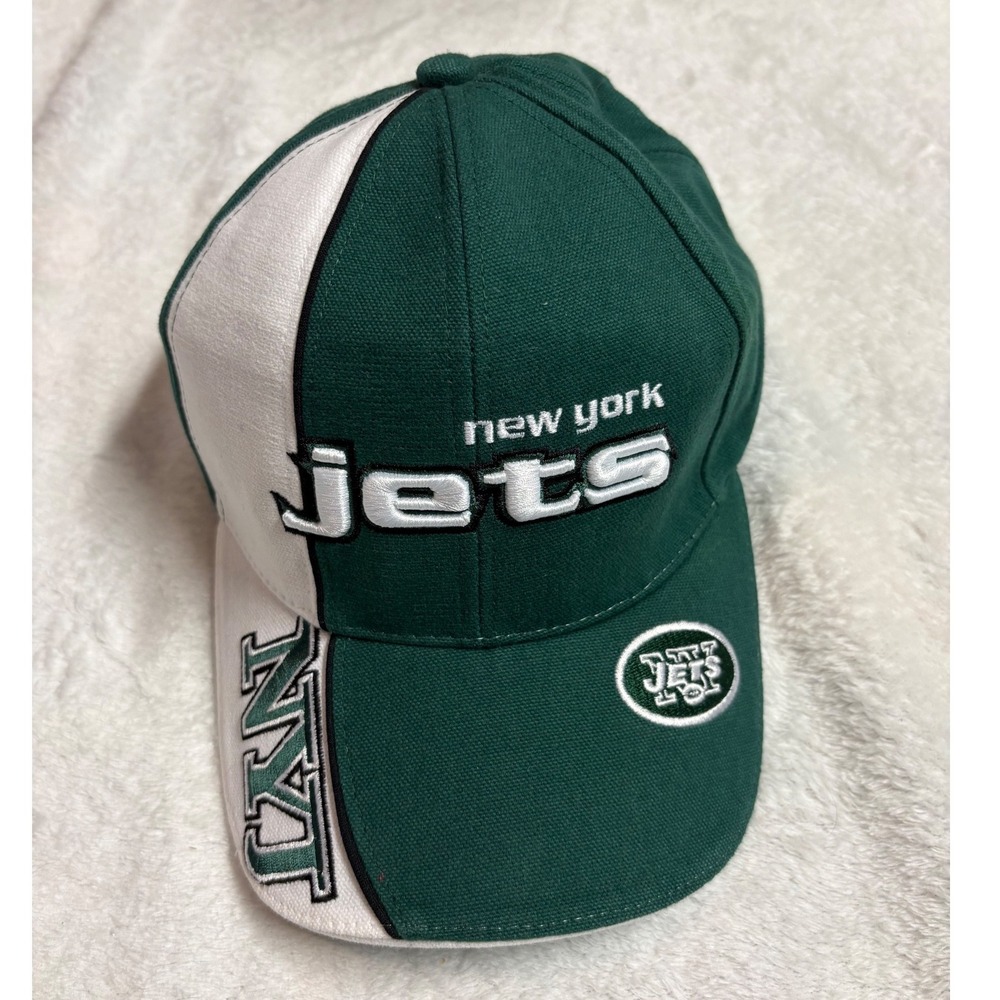 NFL Football New York Jets Hat Green Embroidered Adjustable Baseball Cap